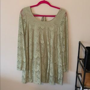 long sleeve flowy dress